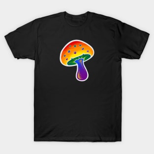 LGBTQIA Rainbow Pride Mushroom T-Shirt